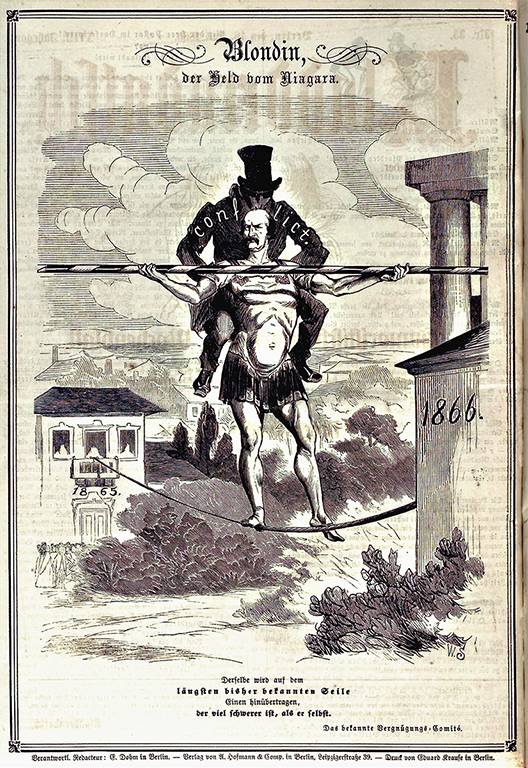Cartoon. Kladderadatsch, 11 July 1865. Bismarck